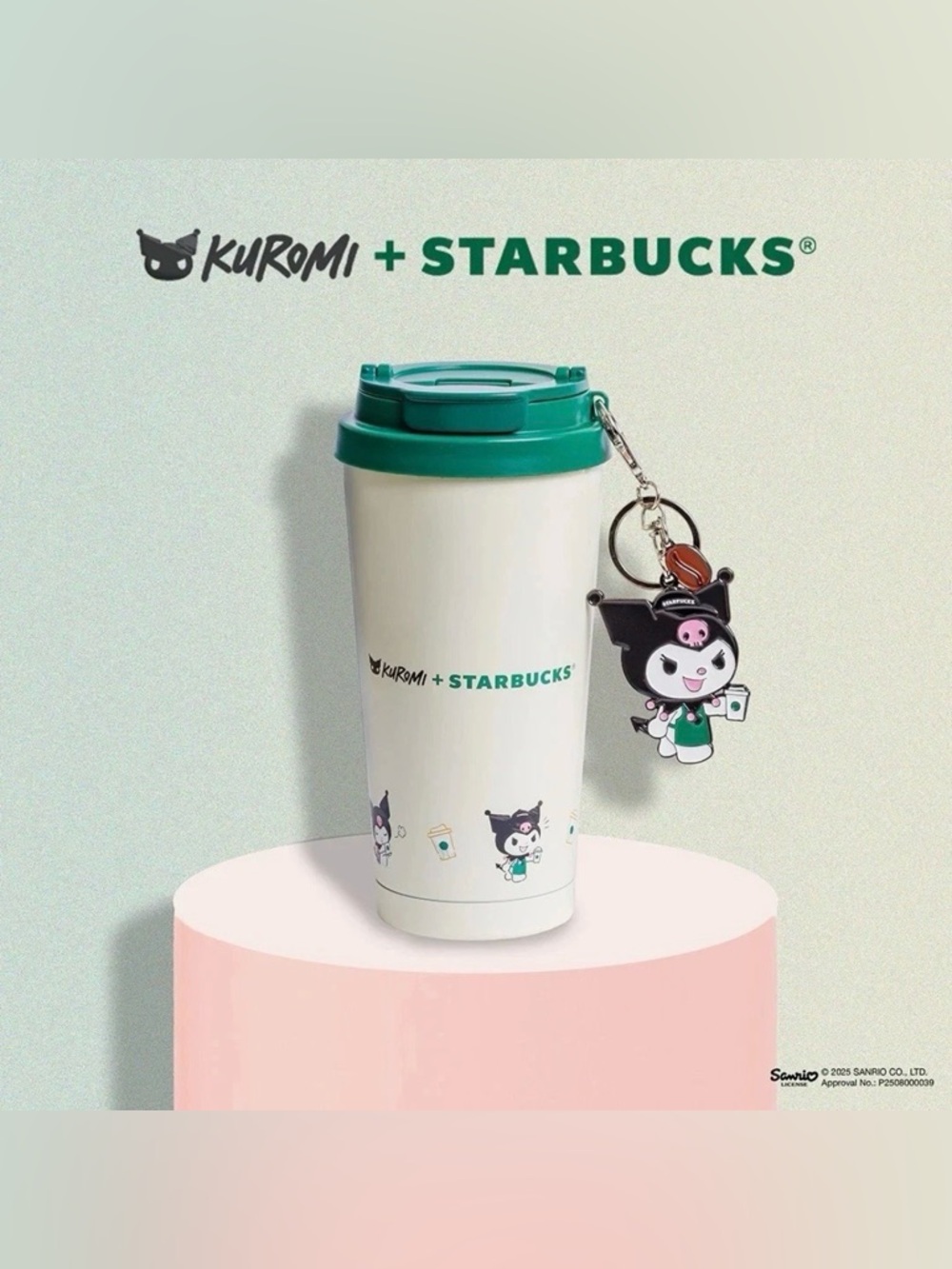Starbucks x KUROMI 16oz Stainless Steel Tumbler with Metal Charm Hong Kong